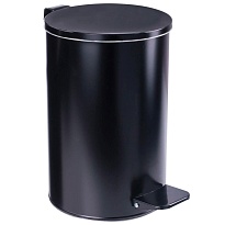 Ведро для мусора с педалью, усиленное, Титан, 10 л, черное, оцинкованная сталь в Черкесске