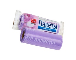 Мешки для мусора 35 л, ароматизированные, сиреневые, в рулоне 20 шт., ПНД, 12 мкм, 560х530 мм, GRIFON Полевые Цветы, 100-034 в Черкесске