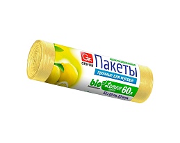 Мешки для мусора 60 л, ароматизированные, Лимон, желтые, в рулоне 20 шт., ПНД, 9 мкм, 650х550 мм, GRIFON Aroma, 101-023 Li в Черкесске