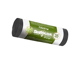 Мешки для мусора 30 л, черные, в рулоне 25 шт., ПНД, 7 мкм, 580х480 мм, SIBIRSKAYA, 101-003 S в Черкесске