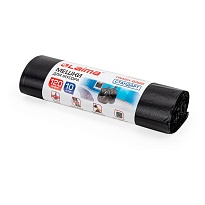 Мешки для мусора 120 л, черные, в рулоне 10 шт., ПНД, 14 мкм, 1100х700 мм, LAIMA, 601385 в Черкесске