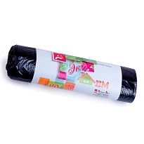 Мешки для мусора 60 л, черные, в рулоне 20 шт., ПНД, 7 мкм, 700х600 мм, Концепция Быта ЭкоДом, 601349 в Черкесске