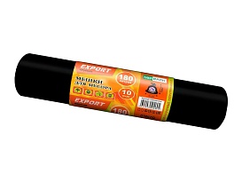 Мешки для мусора 180 л, ароматизированные, черные, в рулоне 10 шт., ПВД, 80 мкм, 1100х930 мм, EXPORT, exp18010142 в Черкесске