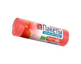 Мешки для мусора 60 л, ароматизированные, Клубника, красные, в рулоне 20 шт., ПНД, 9 мкм, 650х550 мм, GRIFON Aroma, 101-023 K в Черкесске
