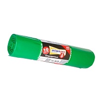 Мешки для мусора 300 л, зеленые, в рулоне 10 шт., ПВД 65 мкм, 1400х1000 мм, МЕШКОFF, 4922 в Черкесске