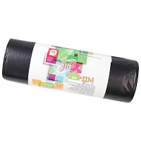 Мешки для мусора 220 л, черные, в рулоне 10 шт., ПВД, 29 мкм, 1100х830 мм, Концепция Быта ЭкоДом, 604924 в Черкесске