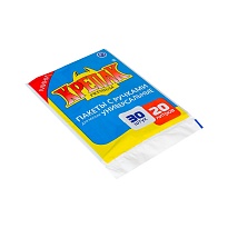 Мешки для мусора 20 л, с ручками, черные, в пачке 20 шт., ПНД, 10 мкм, 550х440 мм, Крепак, 4607075710023 в Черкесске